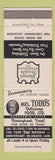 Matchbook Cover - Mrs Todd's Restaurant Birmingham AL