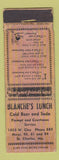 Matchbook Cover - Blanche's Lunch St Charles MO WORN