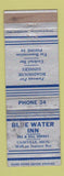 Matchbook Cover - Blue Water Inn Caseville MI WORN