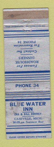 Matchbook Cover - Blue Water Inn Caseville MI WORN