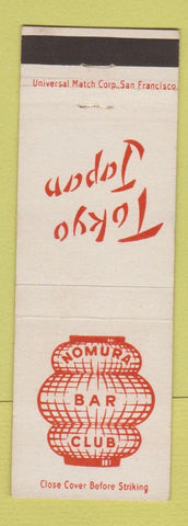 Matchbook Cover - Nomura Bar Club Tokyo Japan