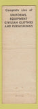 Matchbook Cover - Subway Tailors San Diego CA Military Uniforms WEAR
