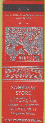 Matchbook Cover - Saginaw Store MN Appliances