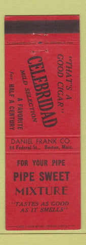 Matchbook Cover - Celebridad Cigars Daniel Frank Boston MA