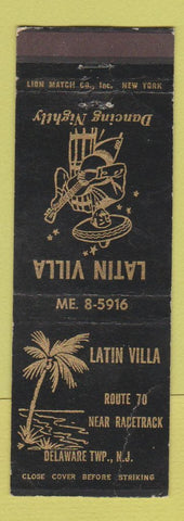 Matchbook Cover - Latin Villa Delaware Township NJ WEAR