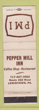Matchbook Cover - Pepper Mill Inn Lewistown PA WEAR