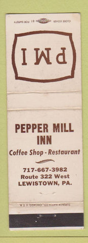 Matchbook Cover - Pepper Mill Inn Lewistown PA WEAR