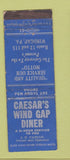 Matchbook Cover - Caesar's Wind Gap Diner Windgap PA WEAR BLUE