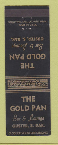 Matchbook Cover - The Gold Pan Custer SD bar