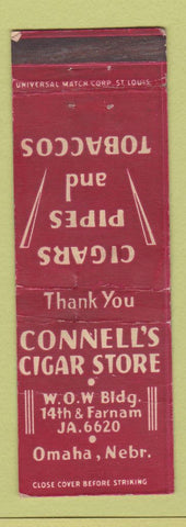 Matchbook Cover - Connell's Cigar Store Omaha NE WEAR