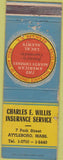 Matchbook Cover - Insurance Charles Willis Attleboro MA WEAR