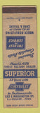 Matchbook Cover - Superior Chevrolet Indianapolis IN WORN