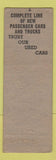 Matchbook Cover - Superior Chevrolet Indianapolis IN WORN
