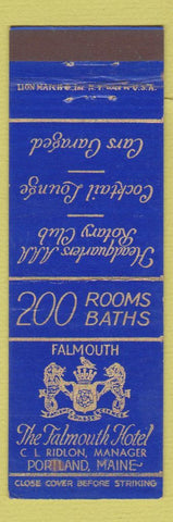 Matchbook Cover - Falmouth Hotel Portland ME WEAR