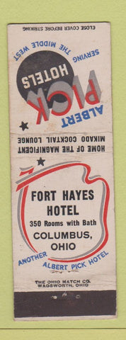 Matchbook Cover - Fort Hayes Hotel Columbus OH