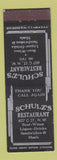 Matchbook Cover - Schulz's Restaurant Washington DC?