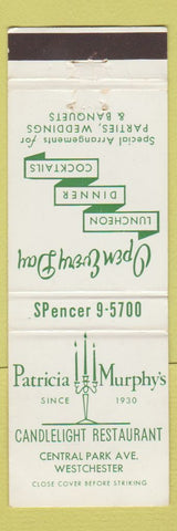 Matchbook Cover - Patria Murphy's Candlelight Restaurant Westchester NY