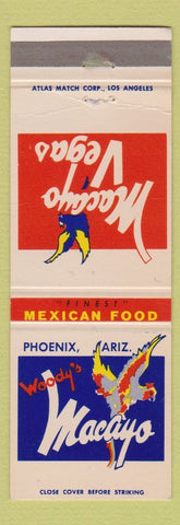 Matchbook Cover - Woody's Macayo Mexican Food Phoenix AZ