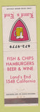 Matchbook Cover - Land's End Restaurant Land's End CA
