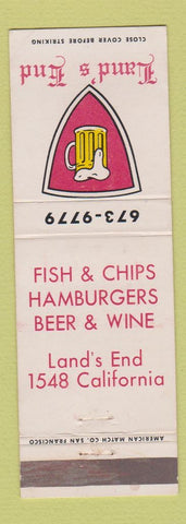 Matchbook Cover - Land's End Restaurant Land's End CA