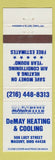 Matchbook Cover - DeMay Heating Cooling Magnetite Masury OH