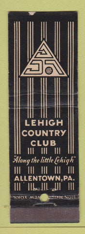 Matchbook Cover - Lehigh Country Club Allentown PA