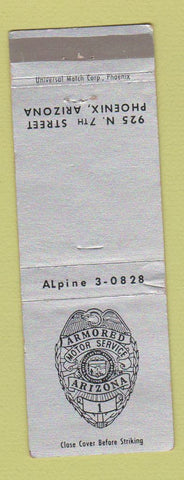 Matchbook Cover - Armored Motor Service Phoenix AZ WEAR