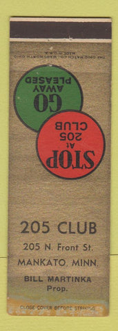 Matchbook Cover - 205 Club Mankato MN WEAR