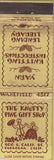Matchbook Cover - Knotty Pine Gift Shop Pasadena CA WORN