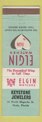 Matchbook Cover - Elgin Watches Keystone Jewelers Ocala FL