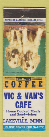 Matchbook Cover - Vic & Van's Cafe Lakeville MN