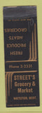 Matchbook Cover - Street's Grocery Market Whitefish MT WEAR SAMPLE