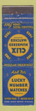Matchbook Cover - Clix Matches Game Drawings Rex Novelty San Francisco CA