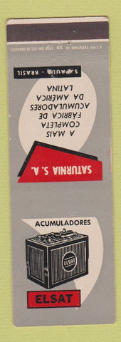 Matchbook Cover - Elsat Auto Car Batteries Sao Paulo Brazil