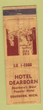 Matchbook Cover - Hotel Dearborn MI WORN