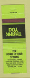 Matchbook Cover - Home of Hair Styling salon Sharon PA