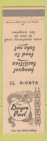 Matchbook Cover - Dragon Pearl Chinese Restaurant Los Angeles CA