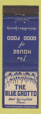 Matchbook Cover - The Blue Grotto Restaurant West Springfield MA