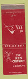 Matchbook Cover - The Red Cricket West Dover VT