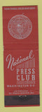 Matchbook Cover - National Press Club Washington DC