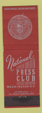 Matchbook Cover - National Press Club Washington DC