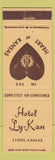 Matchbook Cover - Hotel Ly Kan Lyons KS