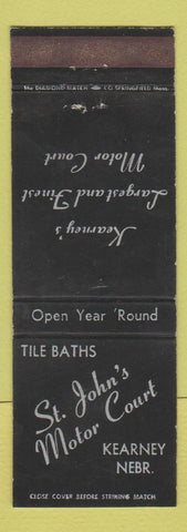 Matchbook Cover - St John's Motor Court Kearney NE WEAR