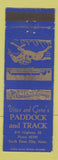 Matchbook Cover - Vice and Gene's Paddock and Track South Sioux City NE