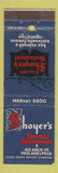 Matchbook Cover - Shoyer's Famous Restaurant Philadelphia PA