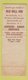 Matchbook Cover - Old Mill Inn Bernardsville NJ WRITING