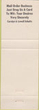 Matchbook Cover - Car Low Stamps collecting Santa Ana CA orange