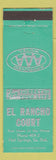 Matchbook Cover - El Rancho Court Hot Springs SD