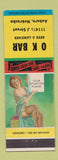 Matchbook Cover - OK Bar Auburn NE pinup
