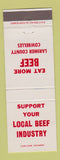 Matchbook Cover - Larimer County Cowbells Beef Colorado?